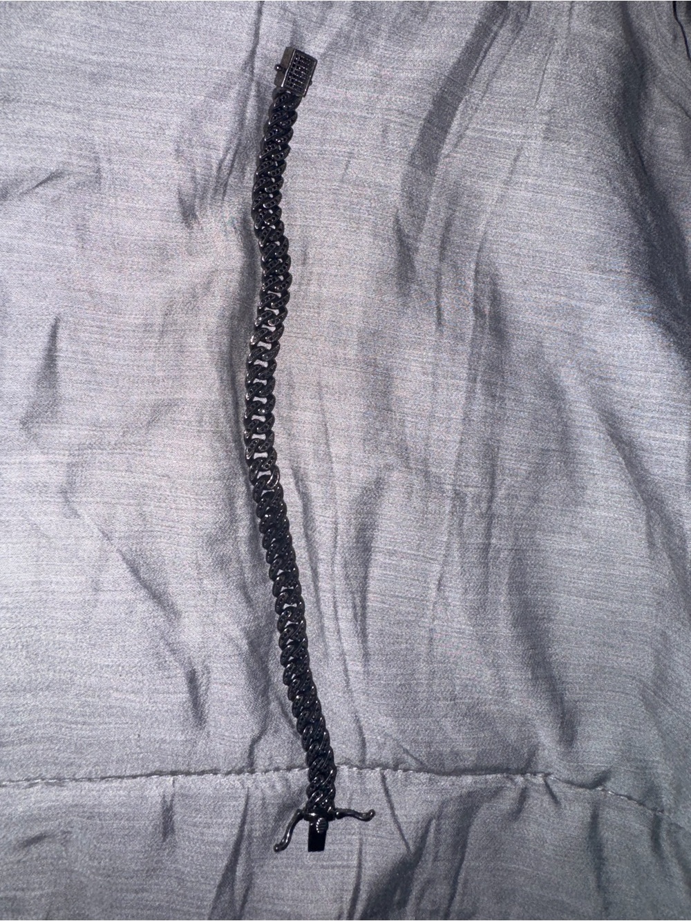 Black Chain-Link Bracelet Jacket Accent